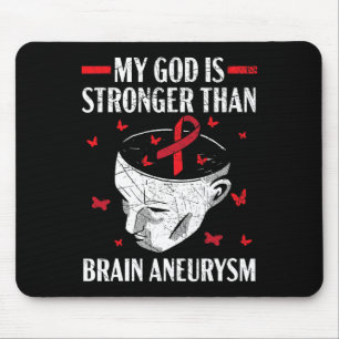 Mein Gott ist stärker als Gehirnaneurysma Aneurysm Mousepad