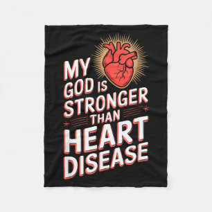 Mein Gott ist stärker als Herzkrankheit _2 Fleecedecke