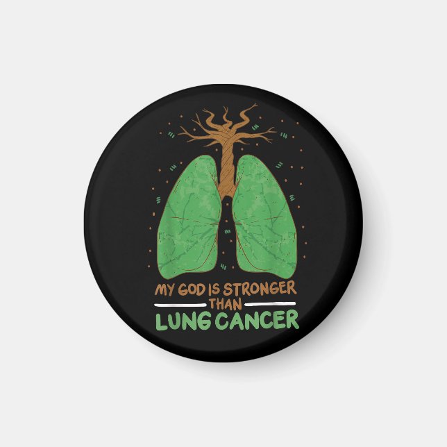 Mein Gott ist stärker als Lungenkrebs Magnet (Vorne)