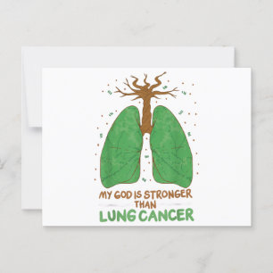Mein Gott ist stärker als Lungenkrebs Postkarte