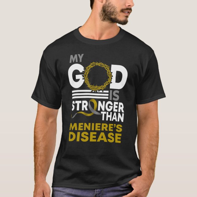 Mein Gott ist stärker als Meniere Krankheit T-Shirt (Vorderseite)