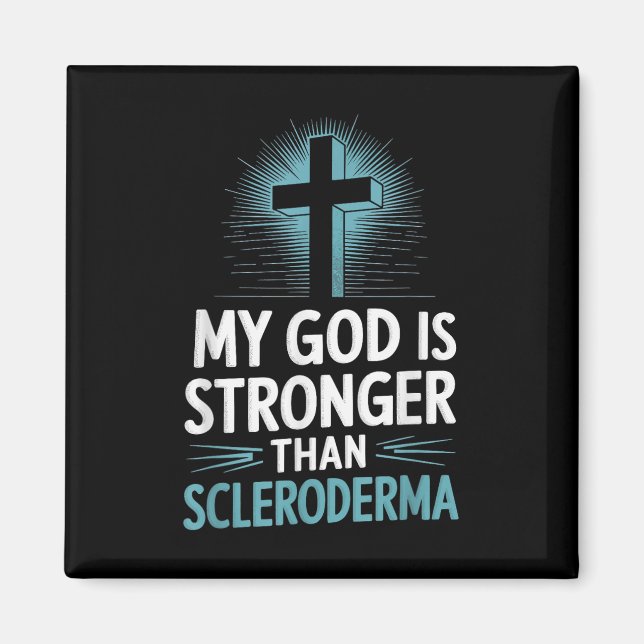 Mein Gott ist stärker als Skleroderma Magnet (Vorne)