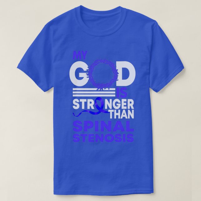 Mein Gott ist stärker als Spinal T-Shirt (Design vorne)