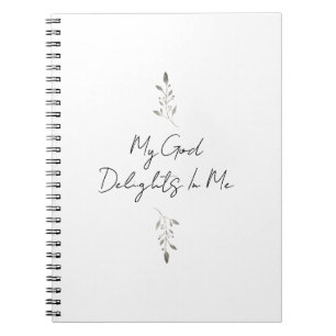 Mein Gott liebt in mir Zephaniah 3:17 Leaf Art Notizblock