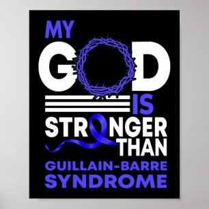 Mein Gott Stärker als das GBS Guillain-Barre-Syndr Poster