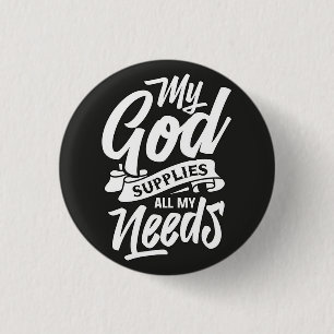„Mein Gott versorgt alle meine Bedürfnisse“ Religi Button