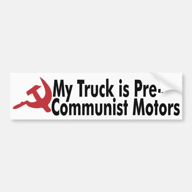 Mein GR.-LKW ist Vor-Kommunistische Motoren Autoaufkleber (Vorne)