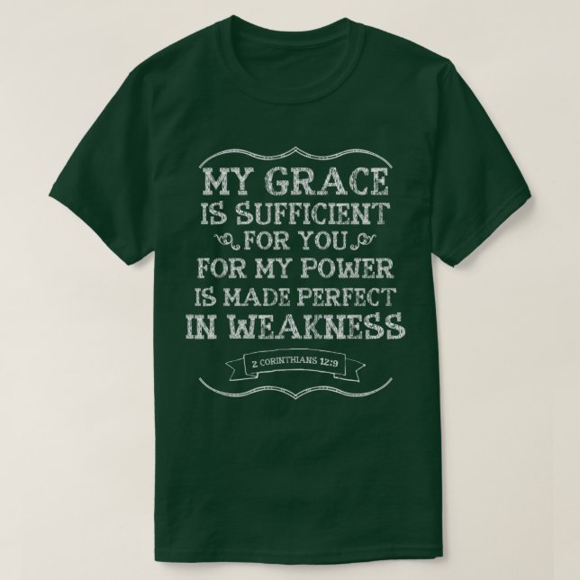 Mein Grace ist genug 2 Korinthen 129 T-Shirt (Design vorne)