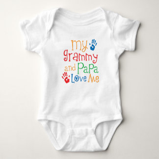 Mein Grammy und Papa Liebe Me Grandson Outfit Baby Strampler