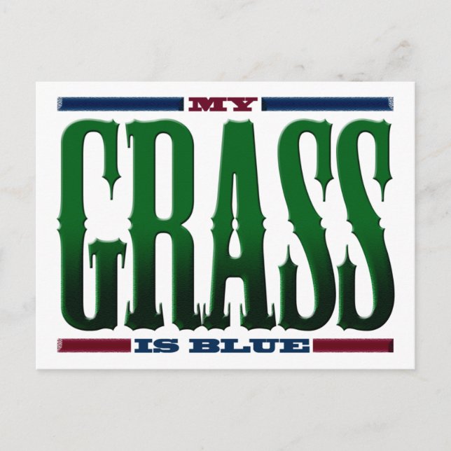 "Mein Gras ist blau" Postkarte (Vorderseite)