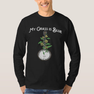 Mein Gras ist Blue Banjo Wein Vintage Blume Illust T-Shirt