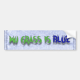 MEIN GRAS IST BLUE-BUMPER AUFKLEBER AUTOAUFKLEBER