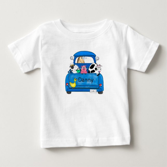 Mein großer blauer LKW Baby T-shirt (Vorderseite)