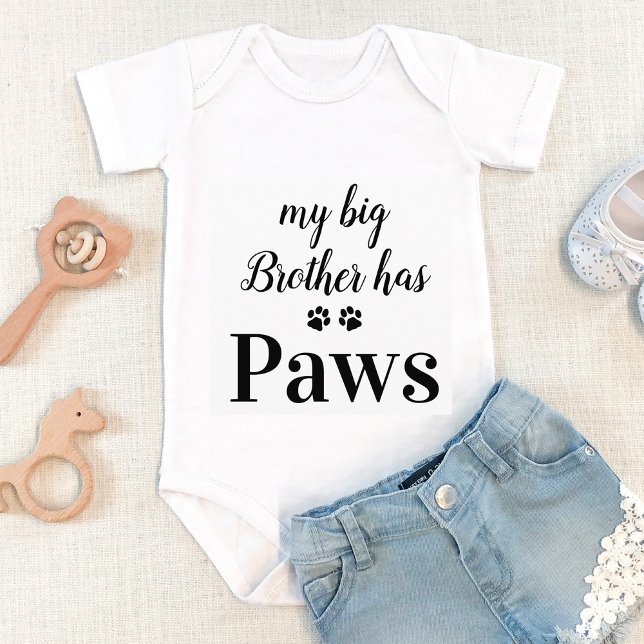 Mein großer Bruder hat Paws Hund Lover Baby Bodysu Baby Strampler (Von Creator hochgeladen)