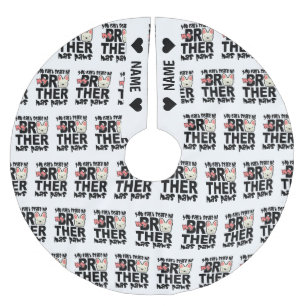 Mein großer Bruder hat Pfoten Polyester Weihnachtsbaumdecke