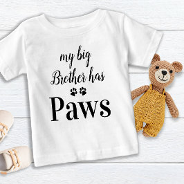 Mein großer Bruder hat schon lange Pfoten-Hund Baby T-shirt