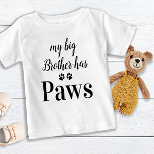 Mein großer Bruder hat schon lange Pfoten-Hund Baby T-shirt