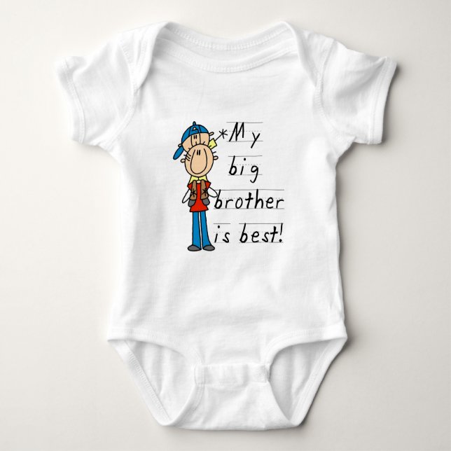 Mein großer Bruder ist die besten Hemden und Gesch Baby Strampler (Vorderseite)