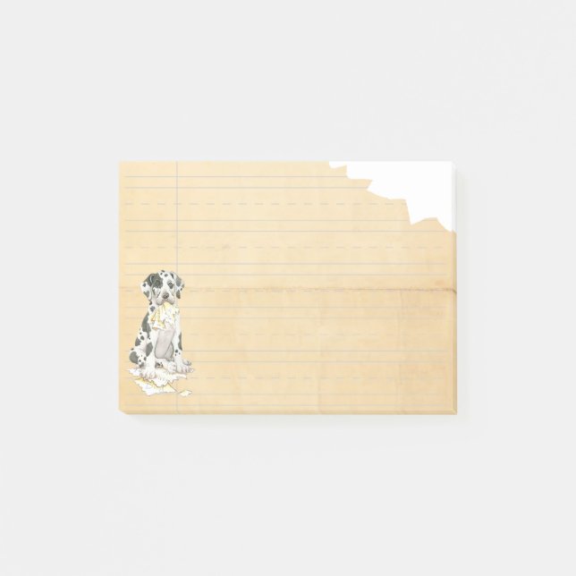 Mein großer Däne aß meine Hausaufgaben Post-it Klebezettel (Vorderseite)