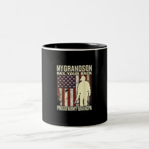 Mein Großvater hat Ihren Rücken - US Flag Proud Ar Zweifarbige Tasse