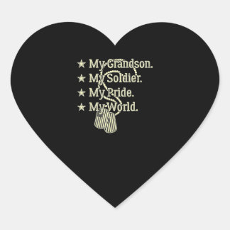 Mein Großvater, mein Soldat Helden Proud, Militärg Herz-Aufkleber