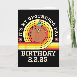Mein Groundhog Day Geburtstagsparty Hut Lustig Ret Karte
