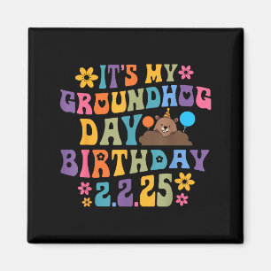 Mein Groundhog-Tag-Geburtstagsparty-Hut Lustig Ret Magnet