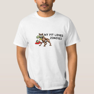 Mein Gruben-Stier-Liebe-Zombie-T-Shirt - lustiger T-Shirt