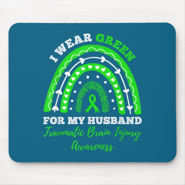 Mein grüner Ehemann Regenbogen Tbi-Bewusstsein Mousepad (Vorne)