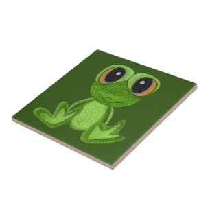 Mein grüner Frosch-Freund Fliese