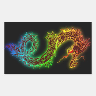 Mein Guard Dog ist ein Drache Rechteckiger Aufkleber