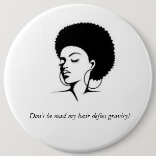 Mein Haar fordert Schwerkraftknopf heraus Button