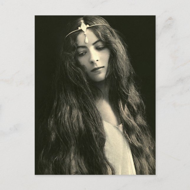 Mein Haar ist sehr lang Postkarte (Vorderseite)