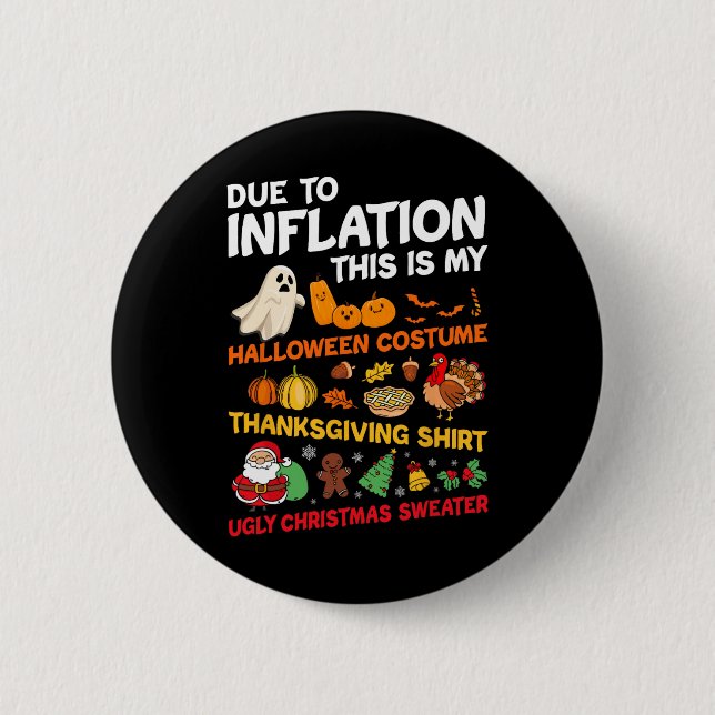 Mein Halloween-Erntedank Weihnachtskostüme Männer  Button (Vorderseite)