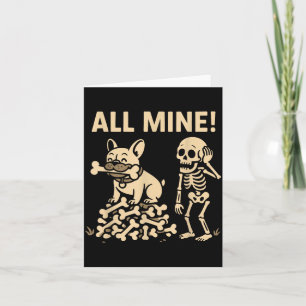 Mein Halloween-Hund-Skelett-Knochen Karte