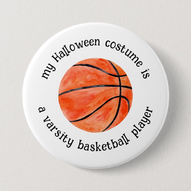 Mein Halloween-Kostüm ist ein Basketballspieler, l Button (Vorderseite)