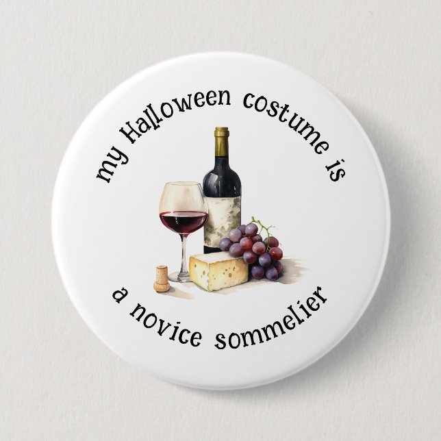 Mein Halloween-Kostüm ist ein Novice Sommelier, ei Button (Vorderseite)