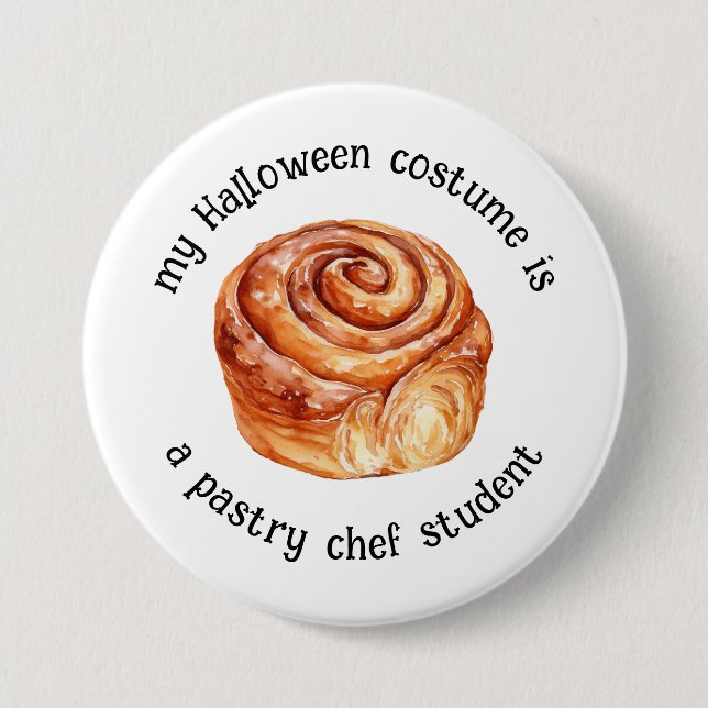 Mein Halloween-Kostüm ist Konditorlehrer Button (Vorderseite)