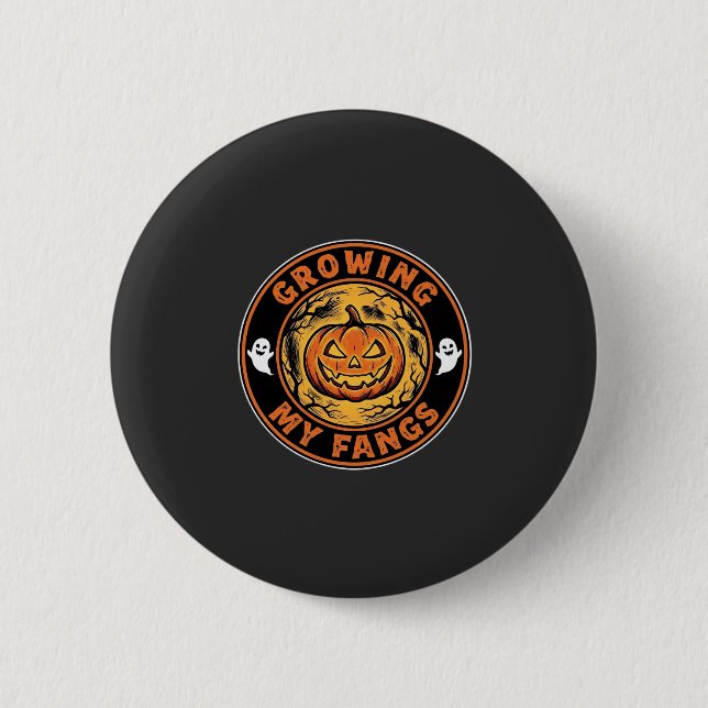 Mein Halloween-Kürbis-Geister-Design mit wachsende Button (Vorderseite)