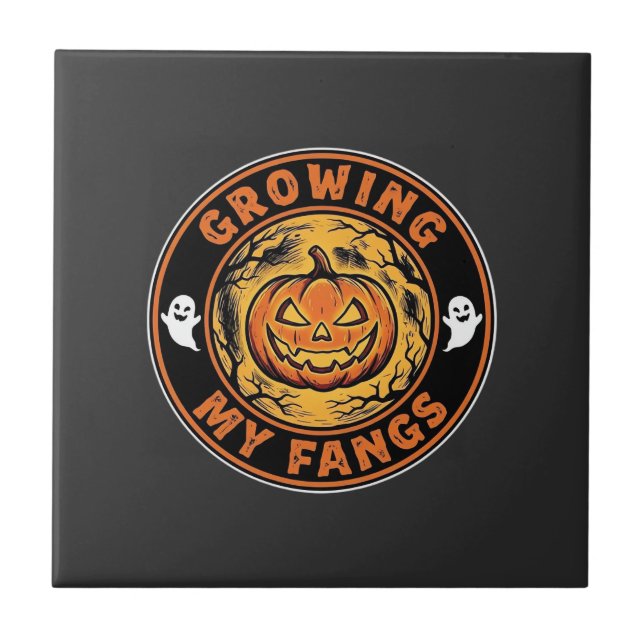 Mein Halloween-Kürbis-Geister-Design mit wachsende Fliese (Vorderseite)