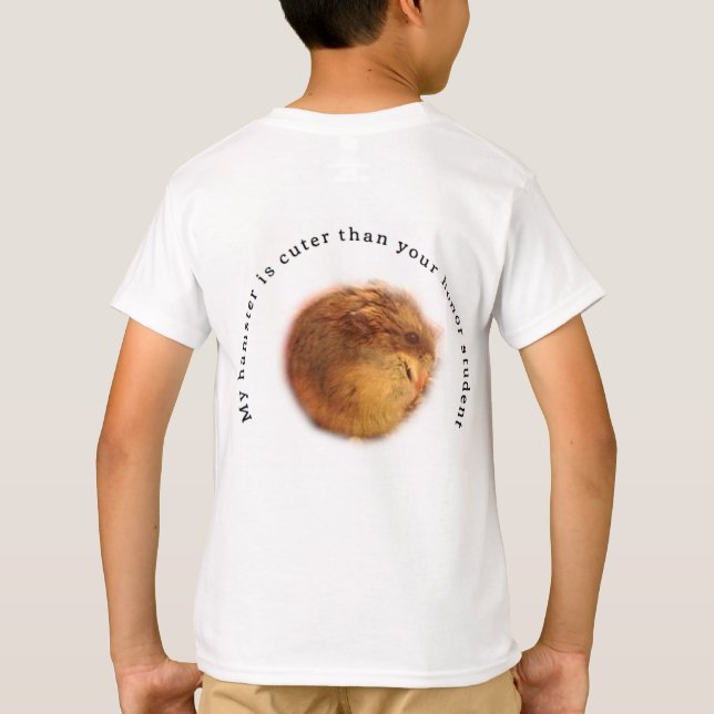 mein Hamster ist niedlicher als Ihr Ehrenstudent T-Shirt (Rückseite)