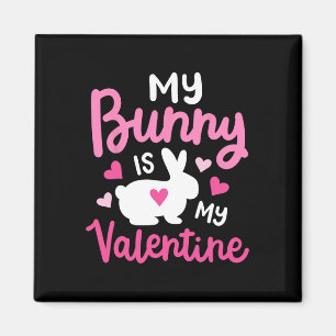 Mein Häschen ist mein Valentinstag Lustiges Süßes Magnet