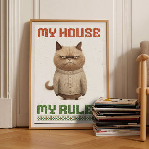 Mein Haus, meine Regeln Poster Home Decor, Mädchen