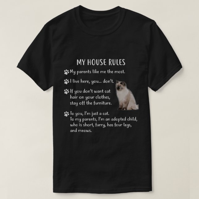 Mein Haus regiert Ragdoll Shirt Ragdoll Cat Tee Sh (Design vorne)