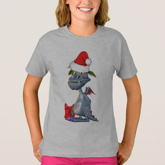 Mein Hausdrache ist zu Weihnachten bereit T-Shirt (Vorderseite)