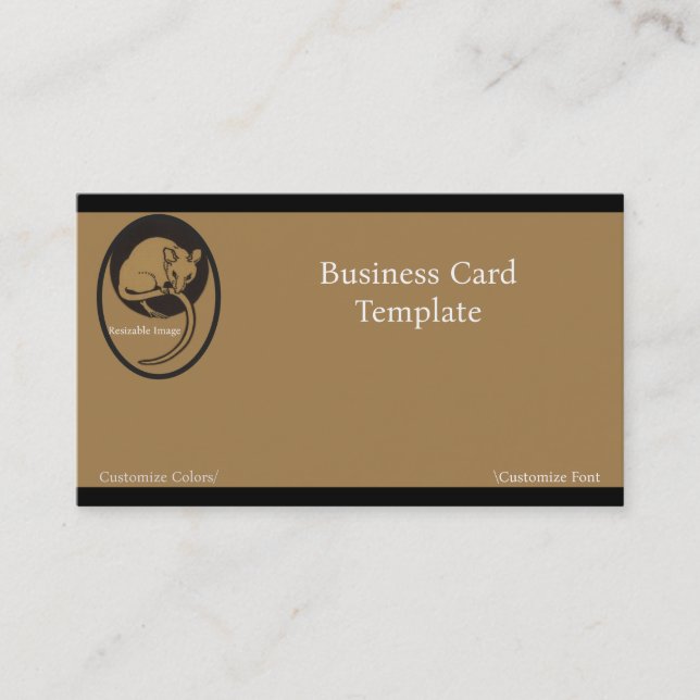 Mein Haustier - Art Rat Logo Visitenkarte (Vorderseite)