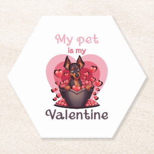 Mein Haustier ist mein Valentin, kein 25 klassisch Untersetzer