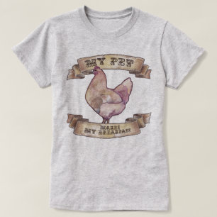 Mein Haustier macht mein Frühstück zum Aquarellhüh T-Shirt