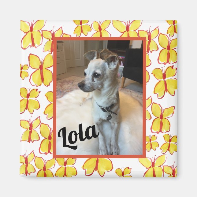 Mein Haustier Personalisiertes Gerahmtes Foto Magn Magnet (Vorne)