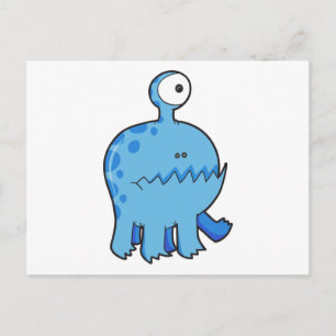 mein Haustier-Zyklop-Monster blau Postkarte